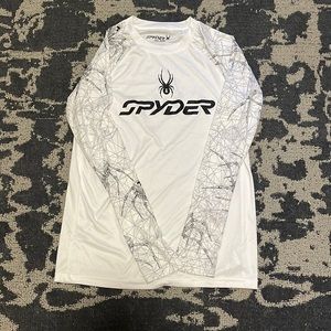 Spyder lightweight white boys shirt